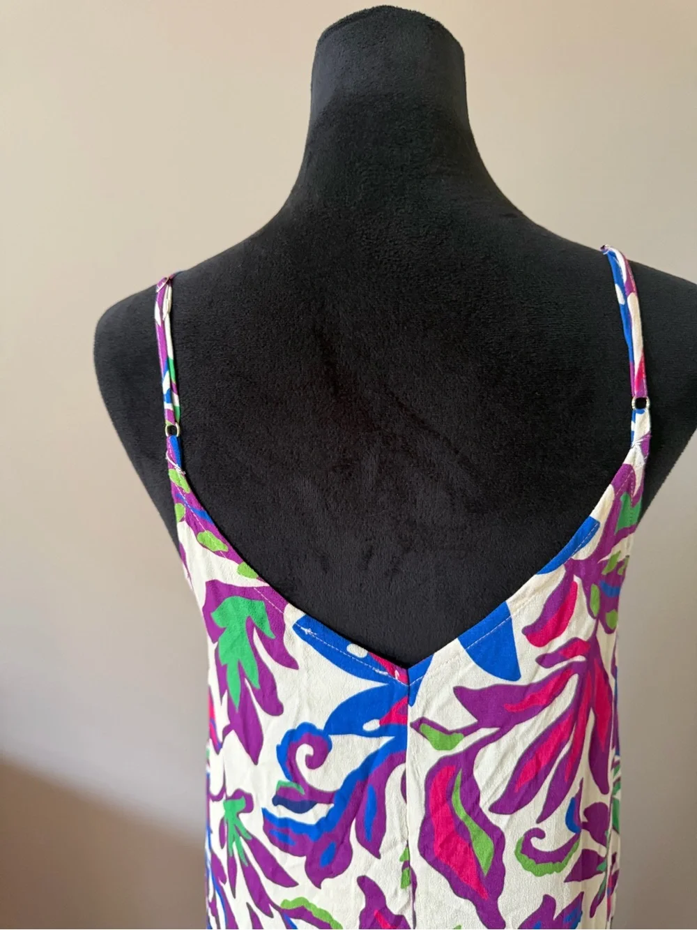 eesome NEW Sleeveless Floral Slip Maxi Dress Cream with Pink, Blue Green Medium